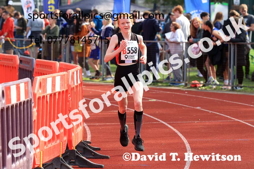 Girls Under-15s, 2024 Northern Mens 6 and Womens 4 and Youngsters Relays, Stanley Park, Blackpool.  Photo: David T. Hewitson/Sports for All Pics